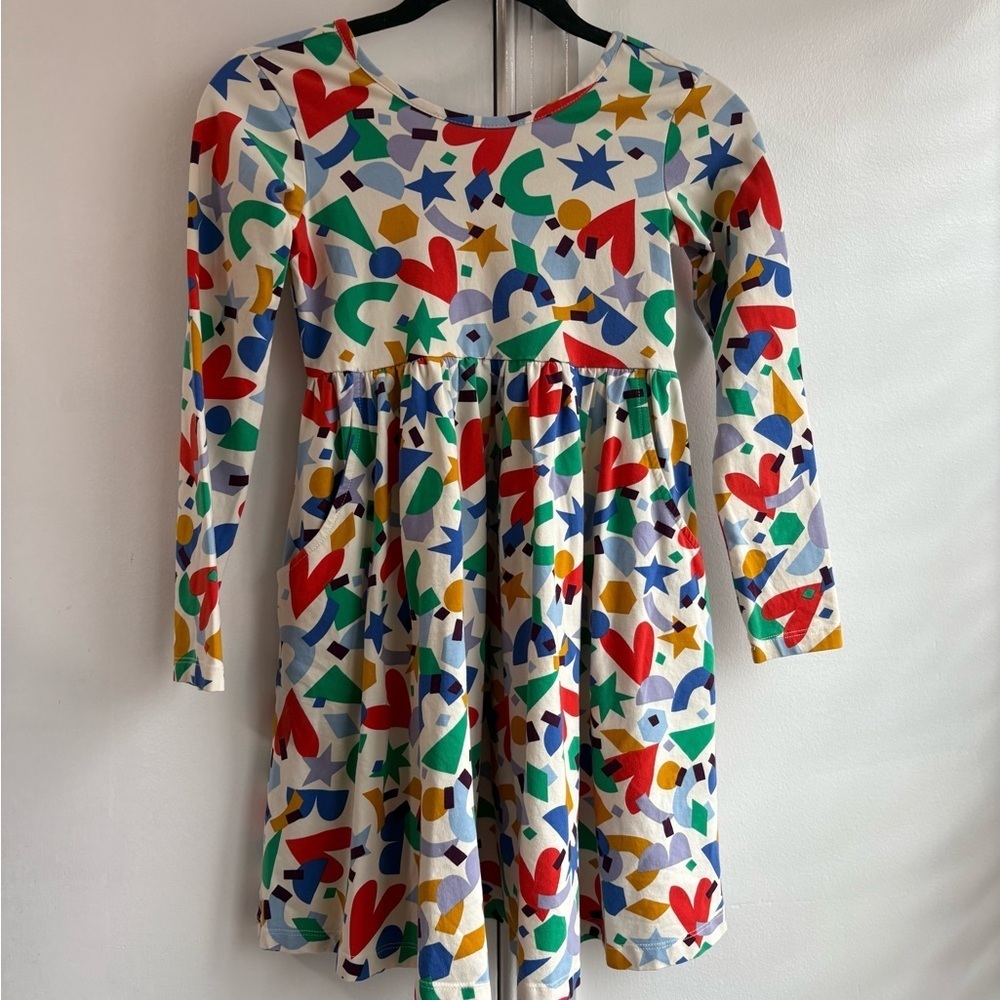 Hanna Andersson Multicolor Star and Heart Dress Celebration Confetti print